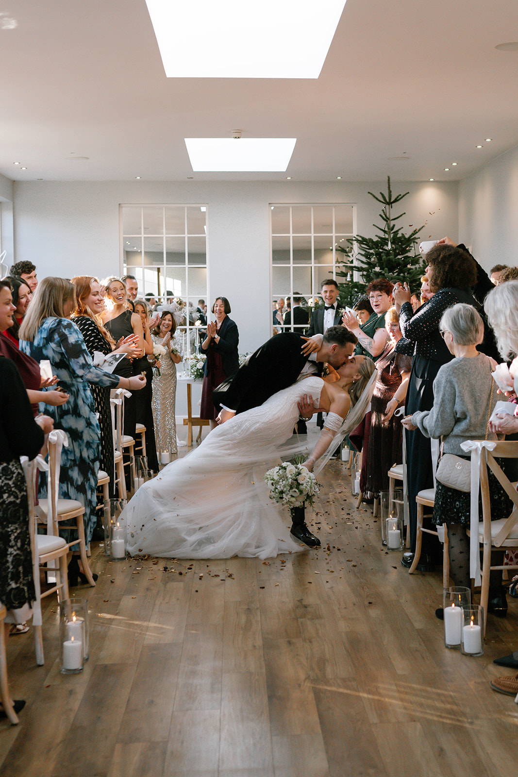 Real christmas wedding at Bredenbury Court Barns